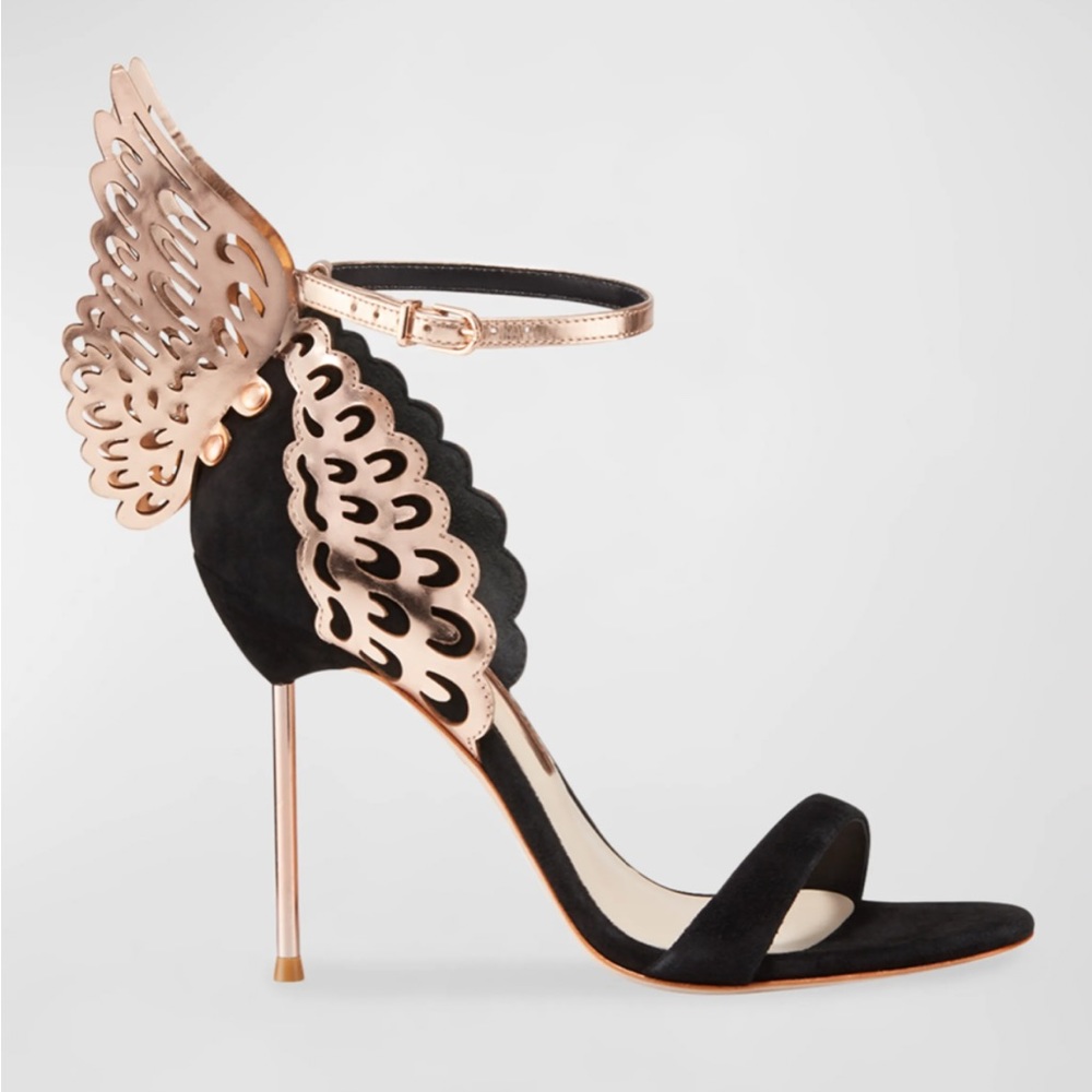 Sophia Webster Black and Gold Heels